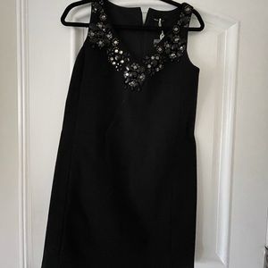 Club Monaco black embellished dress